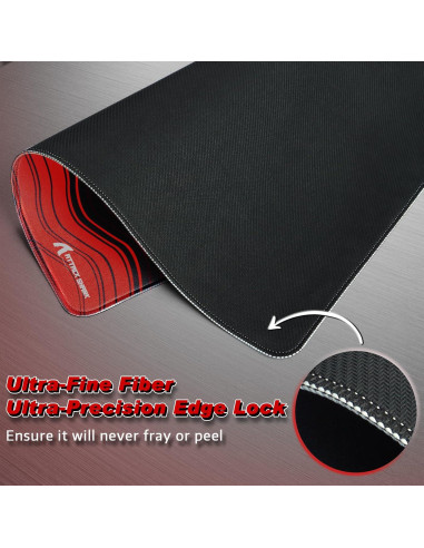 Alfombrilla de Ratón Gaming MAMBASNAKE CM02 25.4x12.7cm Negro Rojo