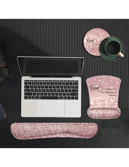 Juego de Soporte de Muñeca Ergonómico Yuxcfhjfe con Alfombrilla Juego de Soporte de Muñeca Ergonómico Yuxcfhjfe con Alfombrilla