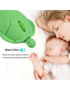 Ratón Inalámbrico Ergonómico Tortuga XINGBAOKEJI 1600 DPI Verde 2