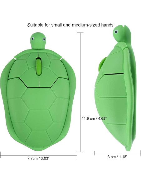 Ratón Inalámbrico Ergonómico Tortuga XINGBAOKEJI 1600 DPI Verde