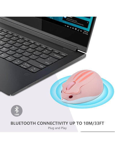 Ratón Inalámbrico Bluetooth Super Space Rosa 1200DPI