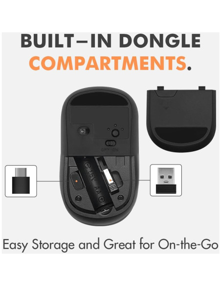 Ratón Inalámbrico Dual USB-C X9 - Multi Dispositivo - Gris