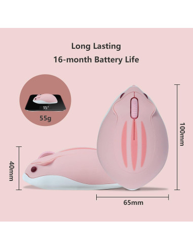 Ratón Inalámbrico Bluetooth Super Space Rosa 1200DPI