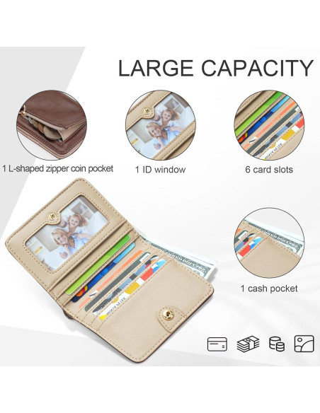 Cartera APHISON Girasol RFID de Cuero para Mujeres