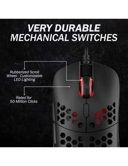 Ratón Gaming HK Gaming Mira M RGB Ultra Ligero 63g
