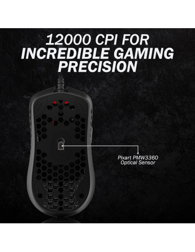 Ratón Gaming HK Gaming Mira M RGB Ultra Ligero 63g