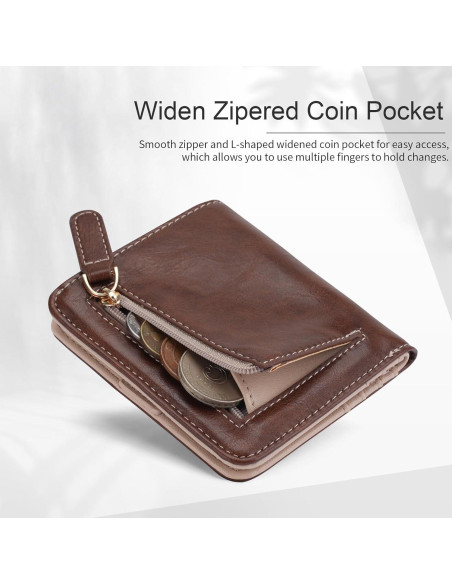 Cartera APHISON Girasol RFID de Cuero para Mujeres