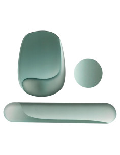 Juego Almohadilla Ergonómica Ratón y Reposamuñecas Teclado Verde