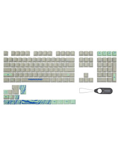 Teclas PBT Higround Seafoam Topograph para Teclados Mecánicos 123 Teclas
