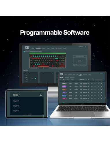 Teclado Mecánico TKL EPOMAKER Brick 87 Gris Rosa Interruptor Peach Lily