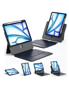 Funda Teclado iPad Air 11" Tiaota con Trackpad y Soporte 360