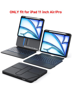 Funda Teclado iPad Air 11" Tiaota con Trackpad y Soporte 360 2