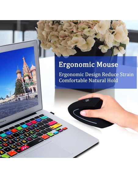 Ratón Inalámbrico Ergonómico More&Better Vertical 800-1600 DPI