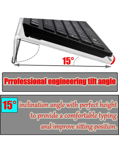 Juego de 4 Soportes de Teclado Acrílico con Almohadillas Ergonómicas