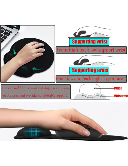 Juego de 4 Soportes de Teclado Acrílico con Almohadillas Ergonómicas Juego de 4 Soportes de Teclado Acrílico con Almohadillas Ergonómicas