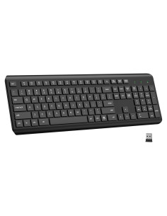 Teclado Inalámbrico EDJO Silencioso USB Ergonómico 2.4G
