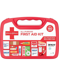 Kit de Primeros Auxilios Johnson & Johnson 160 piezas + Vendajes 280 ct 2