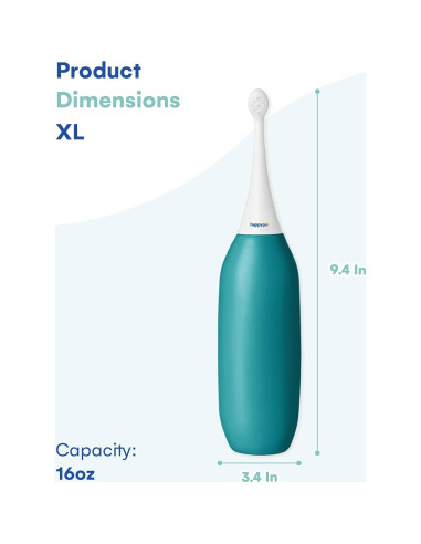 Bidet Portátil HappyPo XL Turquesa - 50% Más Volumen
