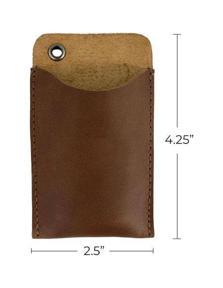 Funda de bolsillo EDC Hide & Drink en cuero de grano completo