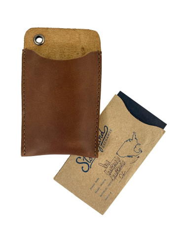 Funda de bolsillo EDC Hide & Drink en cuero de grano completo