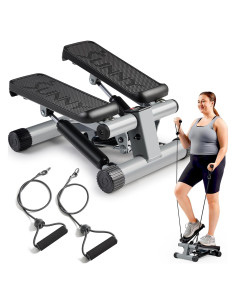 Mini Stepper Sunny Health & Fitness con bandas de resistencia