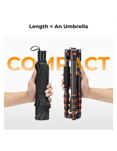 Trípode de Fibra de Carbono K&F Concept 60" 8kg Cabezal 360 2