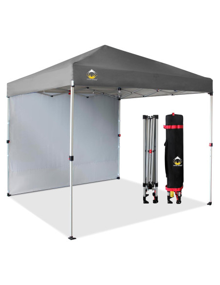 Carpa Plegable 8x8 CROWN SHADES con Pared Lateral Gris