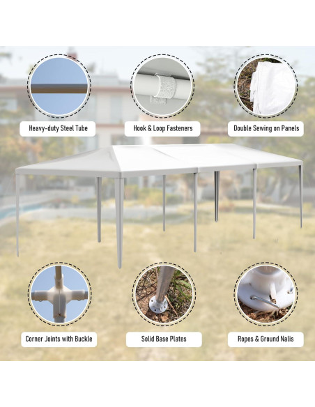 Carpa Blanca 10x9m Susici Impermeable para Eventos y Fiestas Carpa Blanca 10x9m Susici Impermeable para Eventos y Fiestas