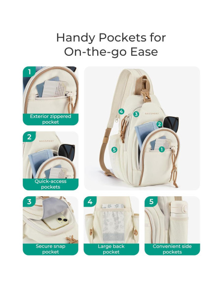 BAGSMART Bolsa Cruzada Antirrobo para Hombres y Mujeres