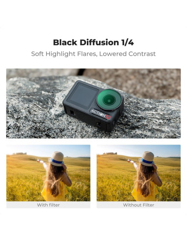 Filtro de Difusión Negra 1/4 K&F Concept para DJI Osmo Action 5 Pro