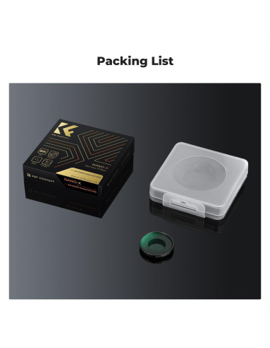 Filtro de Difusión Negra 1/4 K&F Concept para DJI Osmo Action 5 Pro