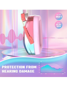 Auriculares Aislantes Homicozy para Niños Rosa - Reducción de Ruido 25dB 2