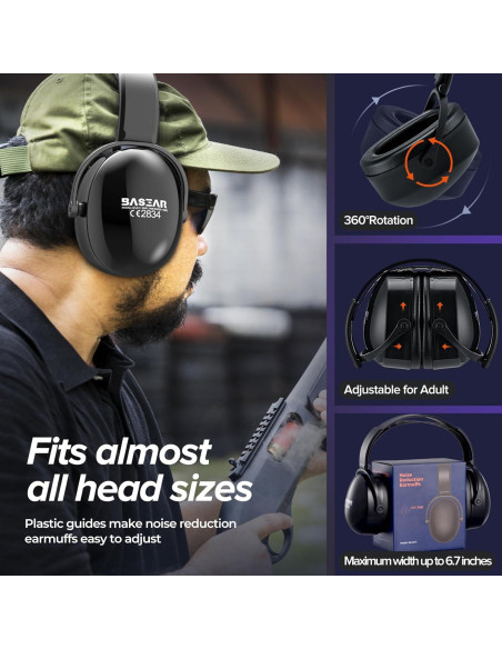 Auriculares de Protección Auditiva para Tiro SA-8-11 - Ajustables