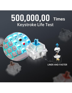 Teclado Mecánico Gaming Targeal 60% 61 Teclas RGB Programable 2