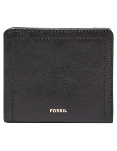 Cartera de Cuero Fossil Logan para Mujeres Negra