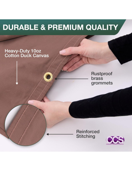 Cubierta de Lona Impermeable CCS 213x152 cm Marrón Resistente