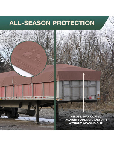 Cubierta de Lona Impermeable CCS 213x152 cm Marrón Resistente