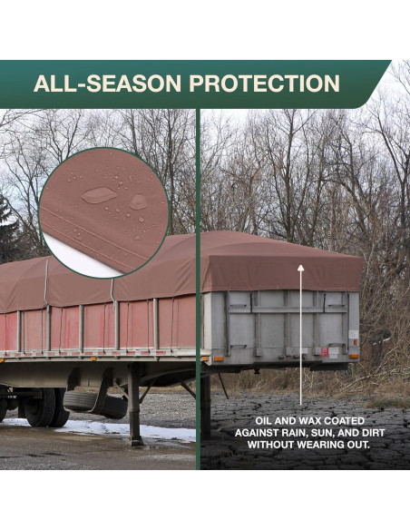 Cubierta de Lona Impermeable CCS 213x152 cm Marrón Resistente