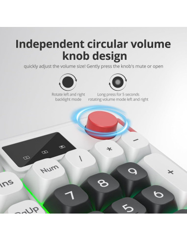 Teclado Inalámbrico RGB CJXSP 96% con Pantalla y Perilla