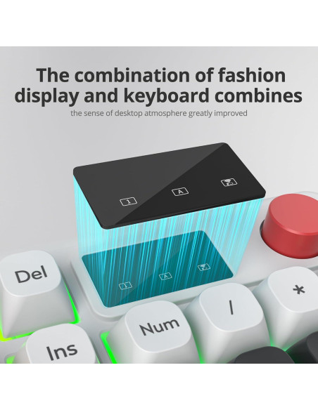 Teclado Inalámbrico RGB CJXSP 96% con Pantalla y Perilla