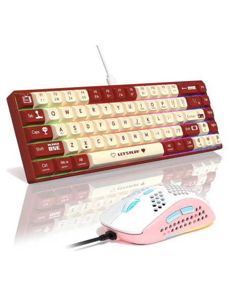 Combo Teclado Mecánico AJAZZ AK680 y Ratón RGB PBT 60%