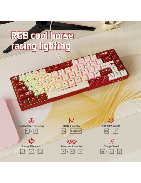 Combo Teclado Mecánico AJAZZ AK680 y Ratón RGB PBT 60%