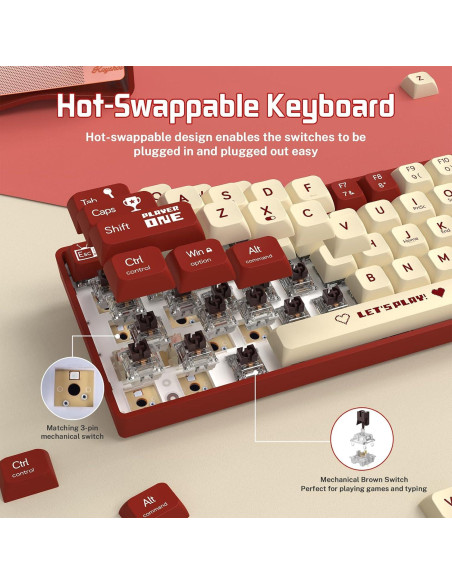Combo Teclado Mecánico AJAZZ AK680 y Ratón RGB PBT 60%