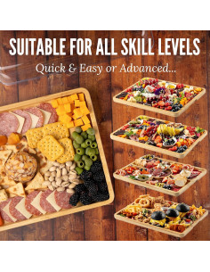 Tabla de Charcutería 2-en-1 Cover&Board 40.6x30.5 cm Bambú 2