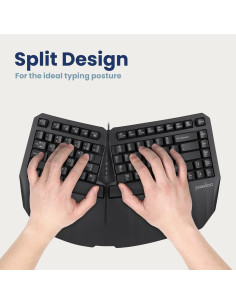 Teclado Ergonómico Compacto Perixx PERIBOARD-413B USB - Negro 2