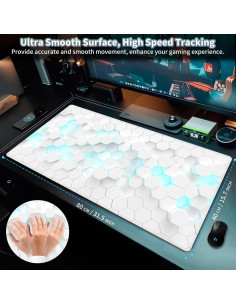 Alfombrilla de Ratón Grande EDGFRTOIO 80x40 cm Antideslizante 2