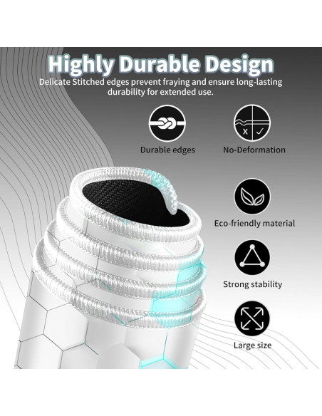 Alfombrilla de Ratón Grande EDGFRTOIO 80x40 cm Antideslizante