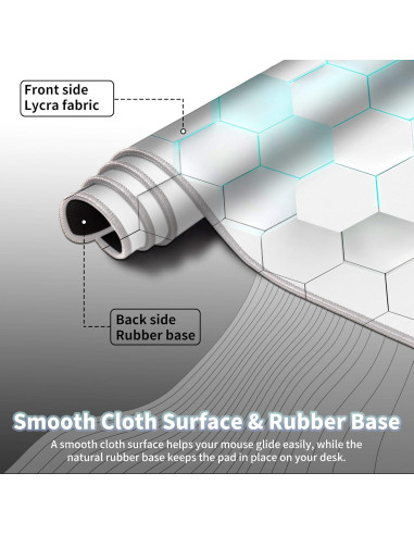 Alfombrilla de Ratón Grande EDGFRTOIO 80x40 cm Antideslizante