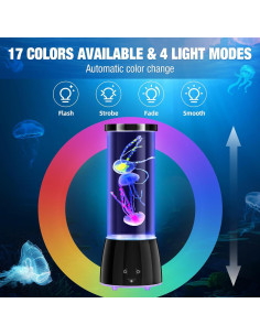 Lámpara de Medusas J&R 6607 con Control Remoto y 17 Colores 2
