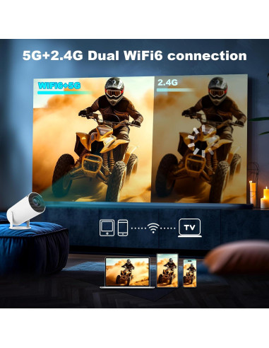 Mini Proyector ENUOSUMA HY300 Pro 4K 1080P WiFi 5G Bluetooth